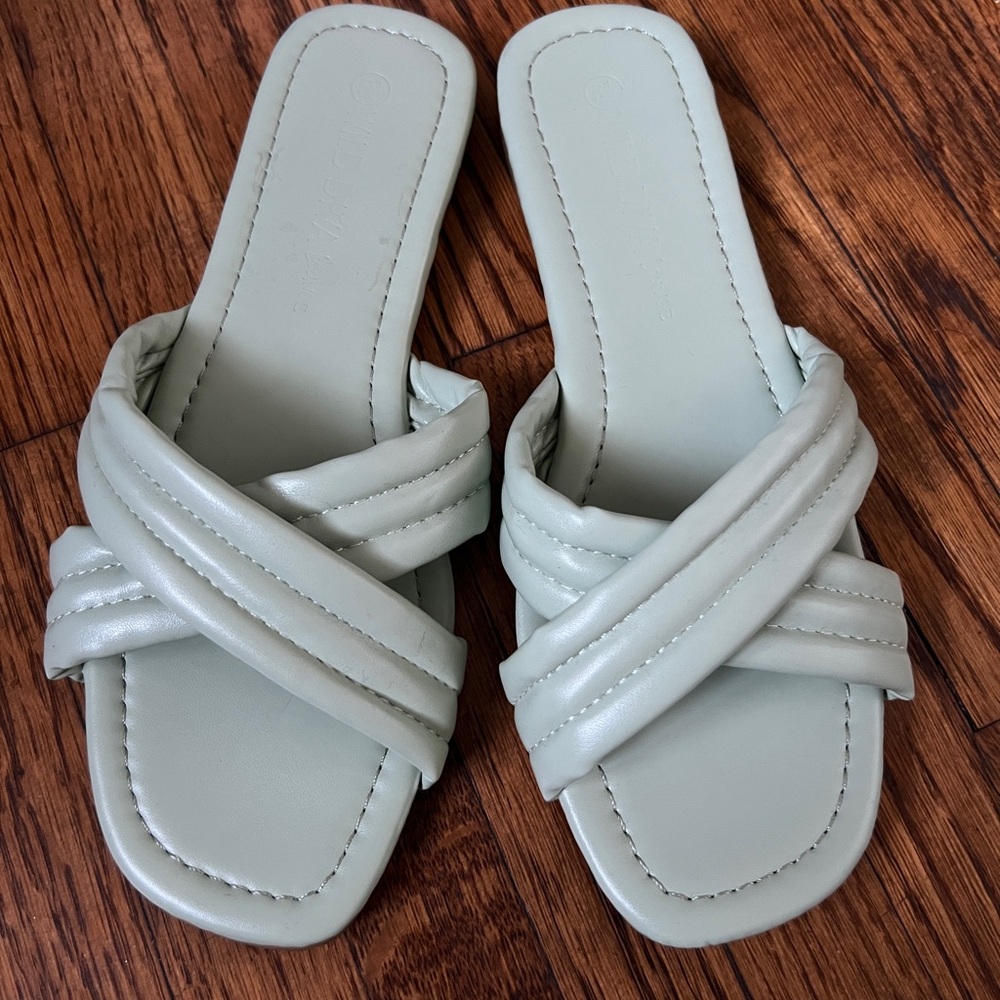 Mint green sandals